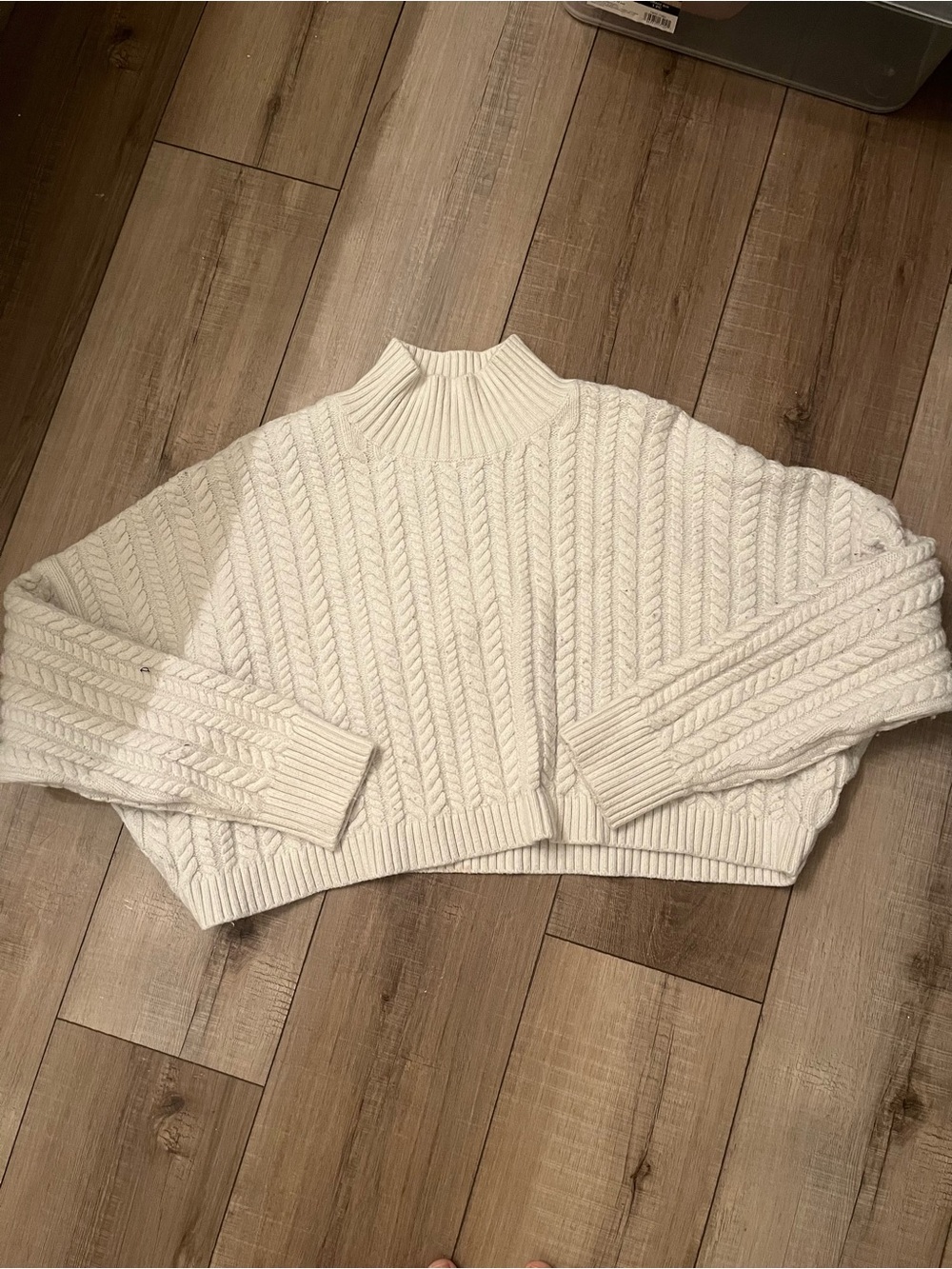 Banana Republic Cream Cable Knit Turtleneck Sweater